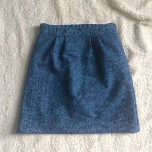 Hanna andersson | Blue wool a line mini skirt